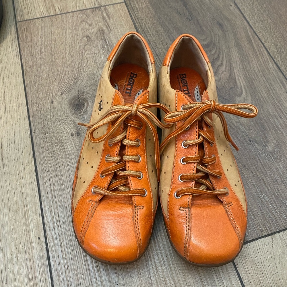 Born Women's Orange and Tan Sneakers